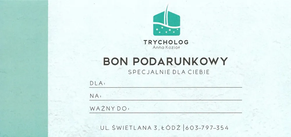 Bon podarunkowy - specjalnie dla Ciebie, z polami: dla, na, ważny do